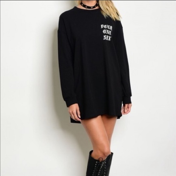 Drake 6 God “Made in the Six” Long-Sleeve T-Shirt/Dress - Picture 2 of 5